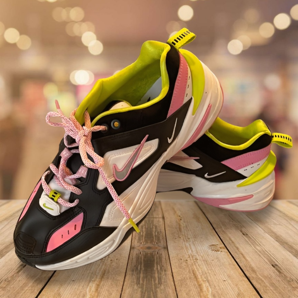 Neon Nike M2K Tekno Athletic Shoes